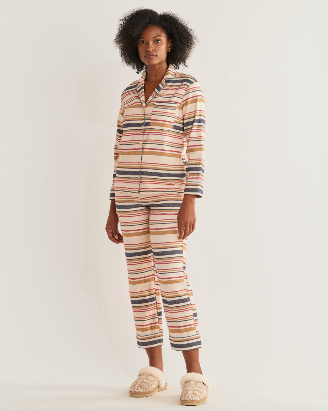 Women's Pajama Set <br> Ivory Scout Stripe