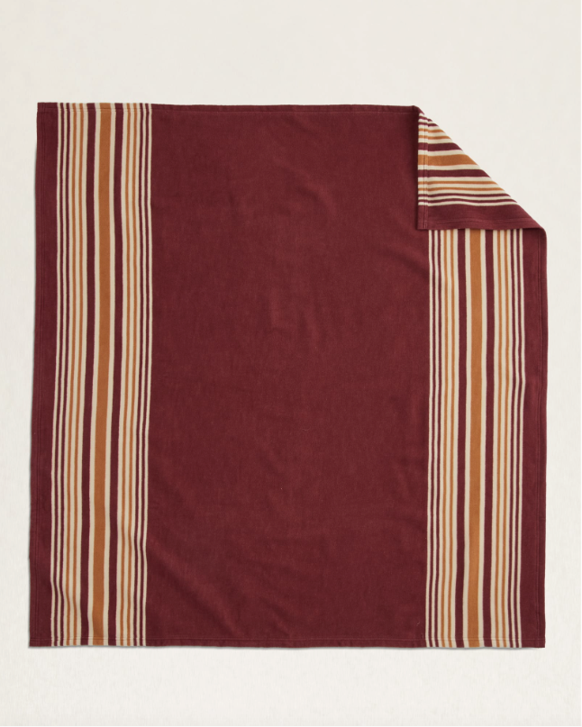 CARICO LAKE/STRIPE ORGANIC COTTON THROW GIFT PACK<br>SANDSHELL/ANDORA