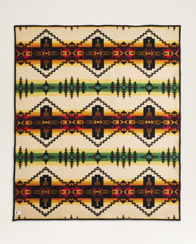 FOUR CORNERS BLANKET<br>BLACK MULTI