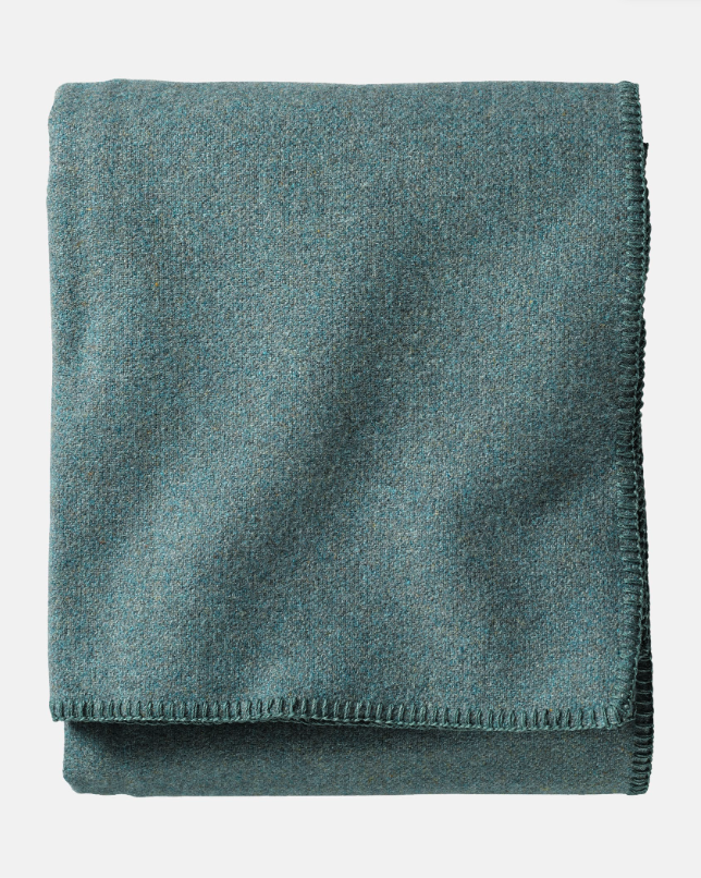 Pendleton Eco Wise Washable Wool Blanket Shale Blue Twin