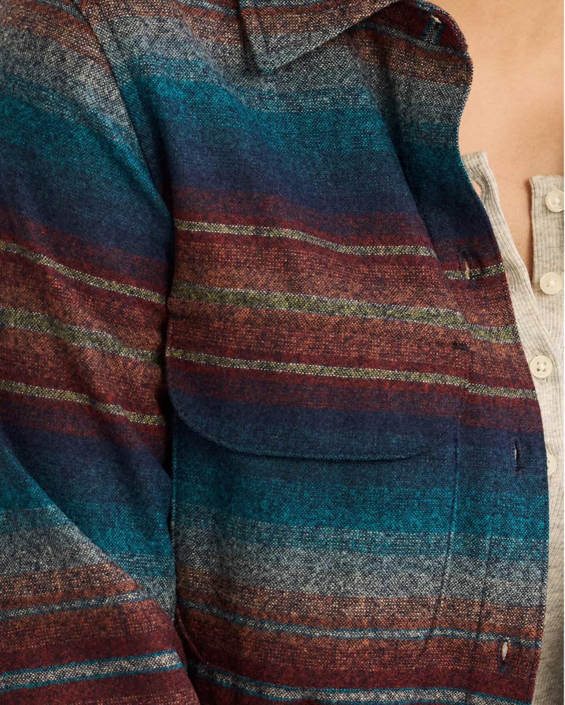 WOMEN'S STRIPED BOARD SHIRT<br>BLUE MULTI