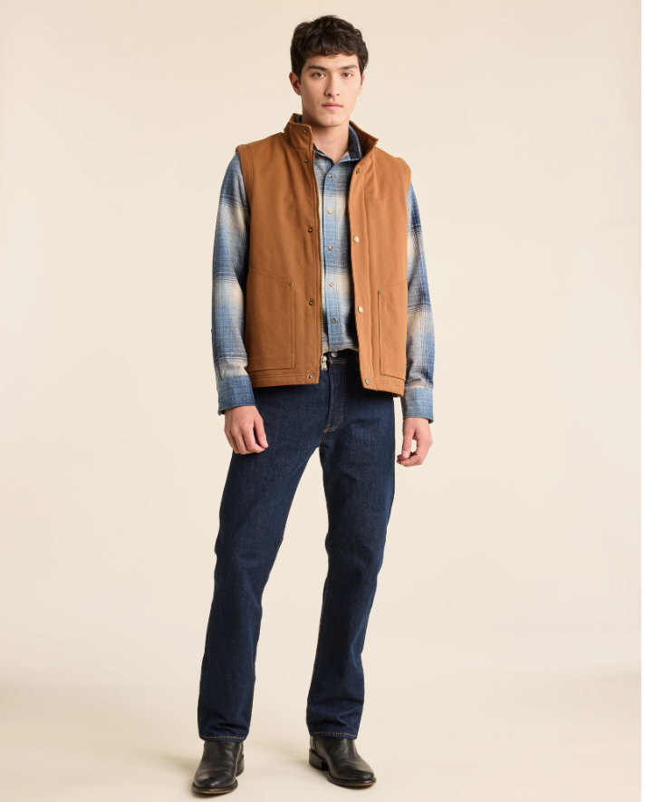MEN'S PINE GROVE CANVAS VEST<br>WHISKEY