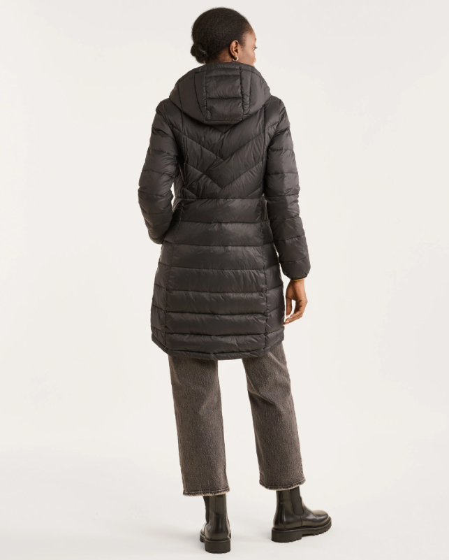 WOMEN'S SAPPHIRE LONG PACKABLE PARKA<br>TUCSON BLACK