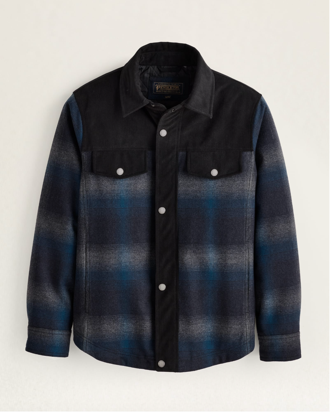 MEN'S PLAID TIMBERLINE SHIRT JACKET<br>GREY/BLUE PLAID