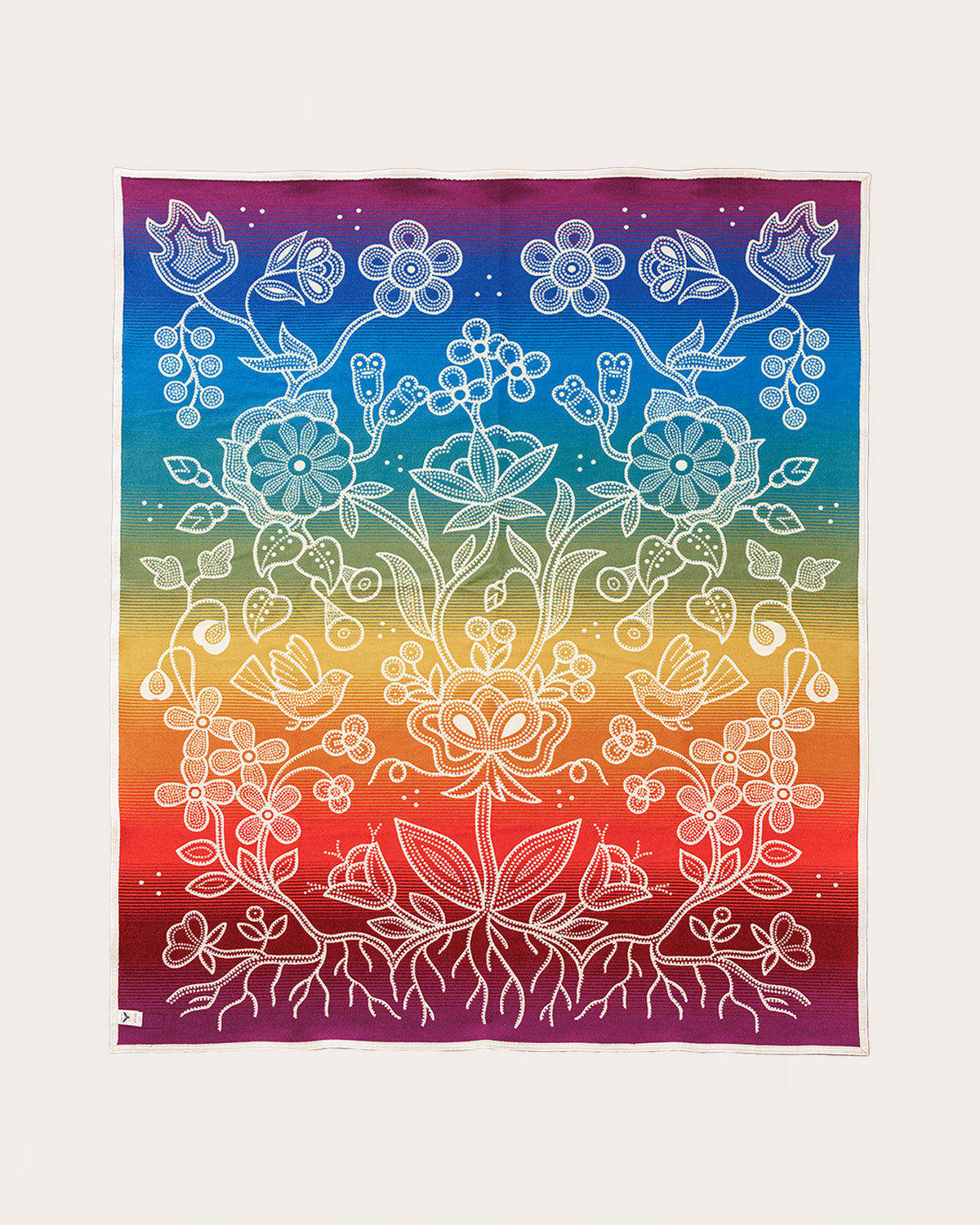 ALL THAT GROWS BLANKET - BY CHRISTI BELCOURT <br> IVORY MULTI