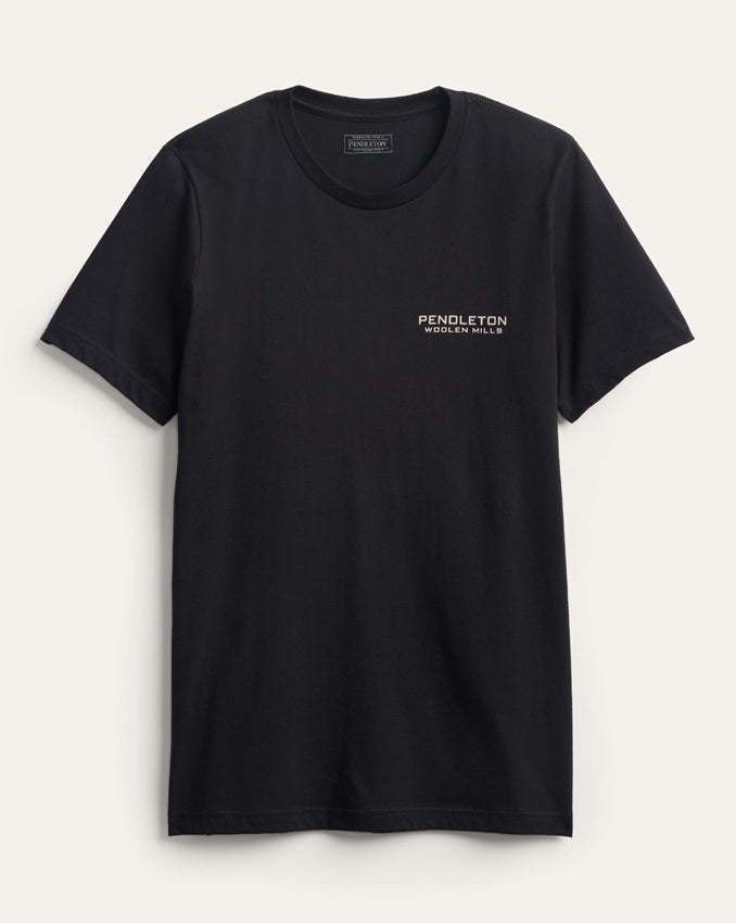 CHIEF JOSEPH GRAPHIC TEE<br>BLACK/BLUE