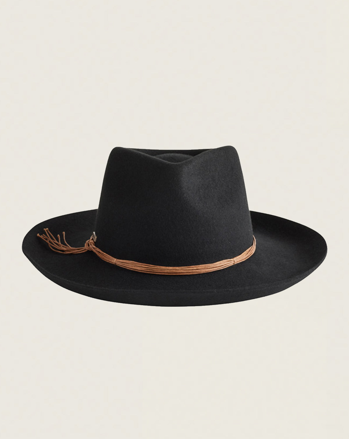 CASSANDRA WOOL FELT HAT<br>BLACK