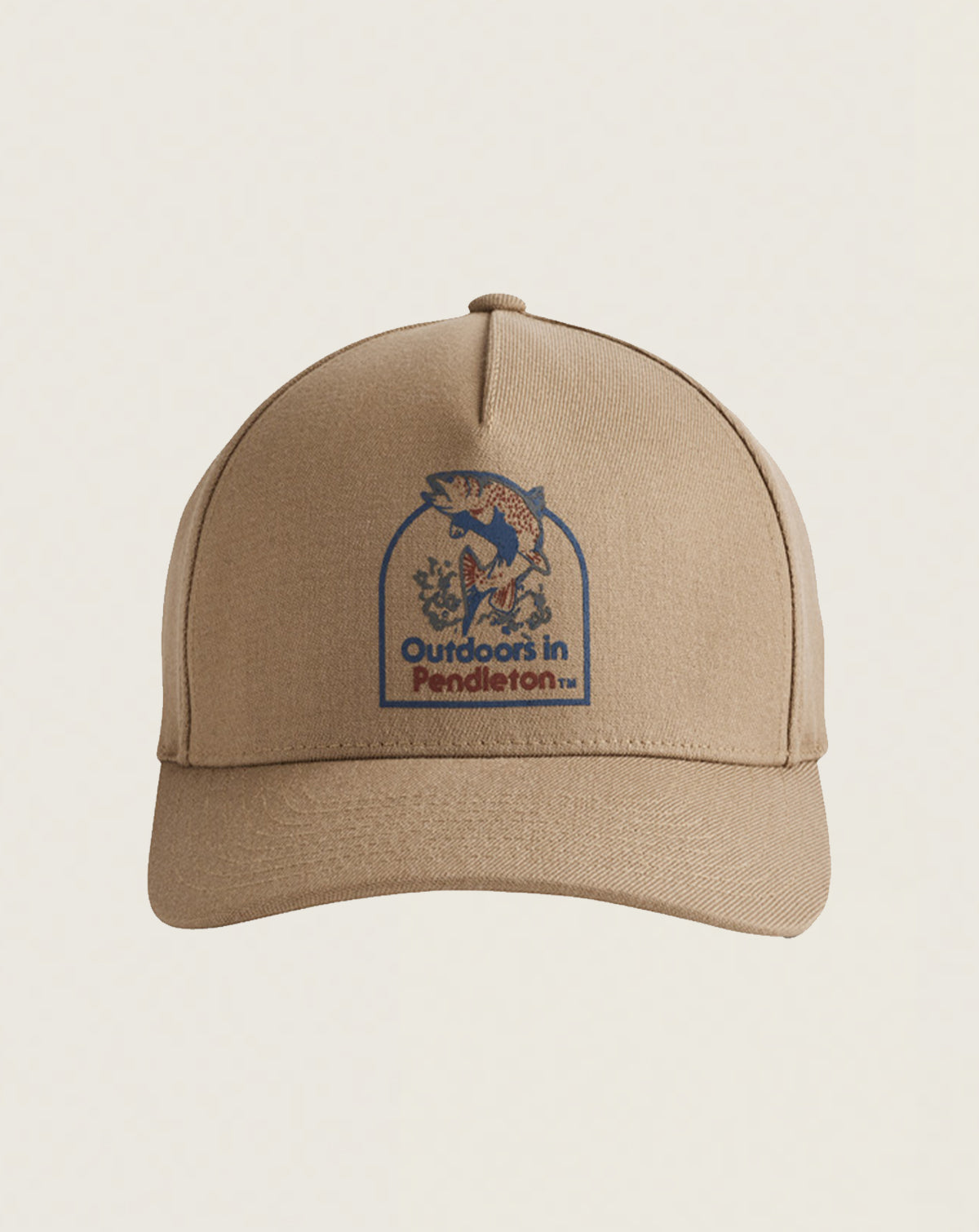 SALMON GRAPHIC HAT<br>TAUPE