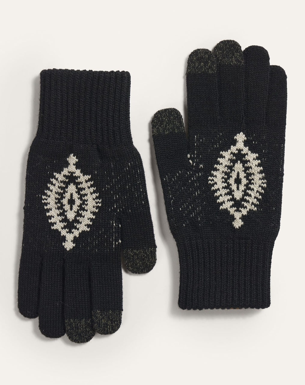 MERINO TEXTING GLOVE<br>LOS OJOS BLACK