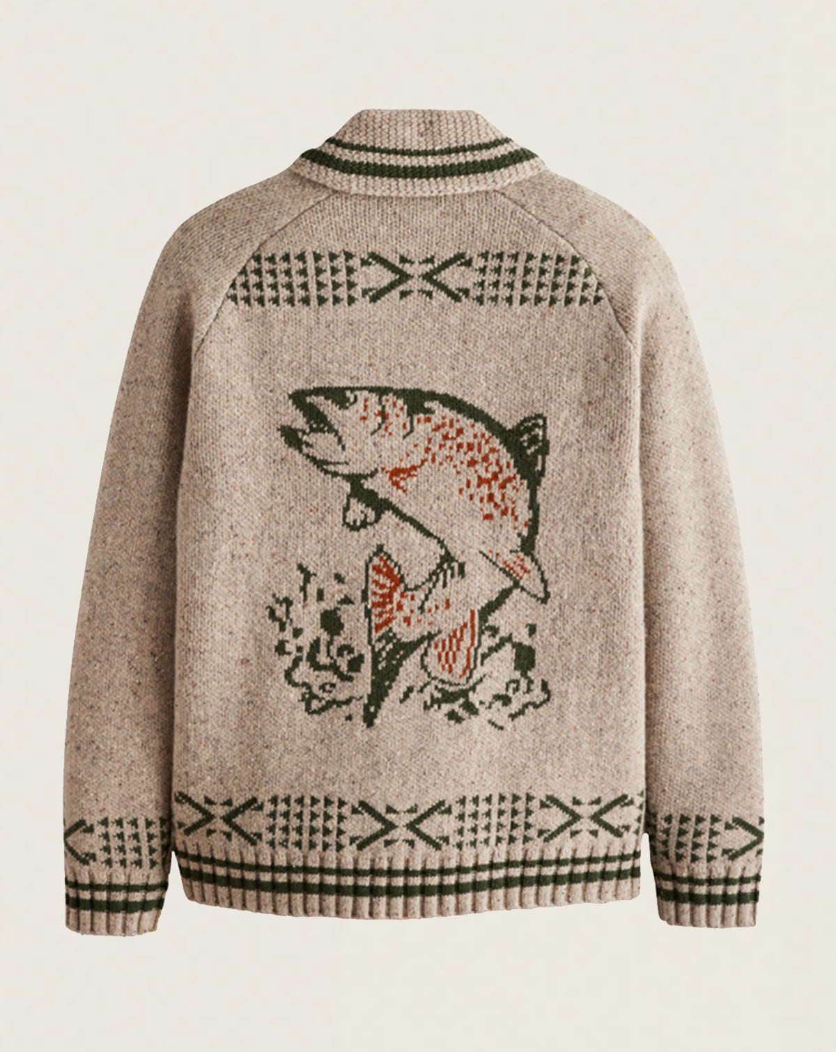 MEN'S SALMON FALLS ZIP SWEATER<br>OATMEAL
