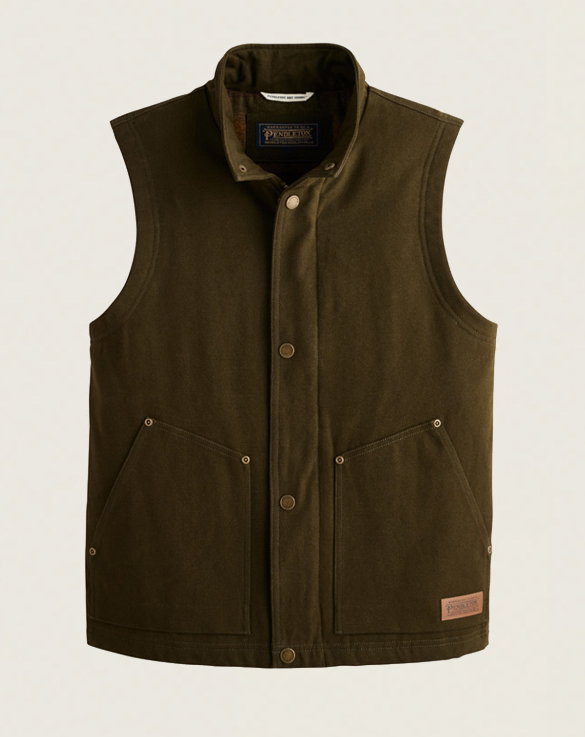 MEN'S PINE GROVE CANVAS VEST<br>DARK OLIVE