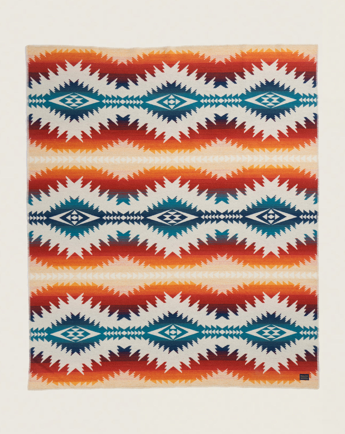 SUNSET PASS BLANKET<br>BLUE/RUST MULTI