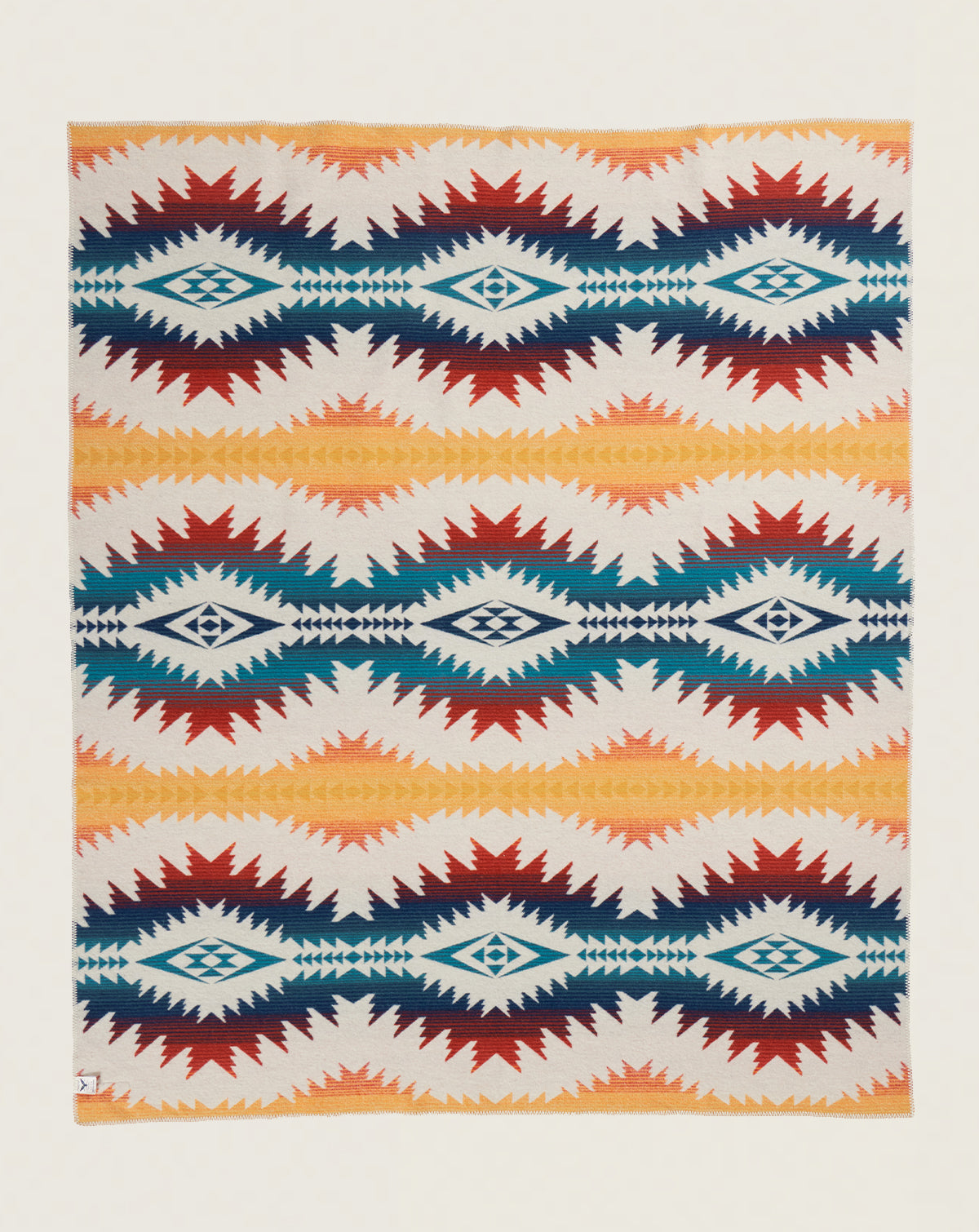 SUNSET PASS BLANKET<br>BLUE/RUST MULTI