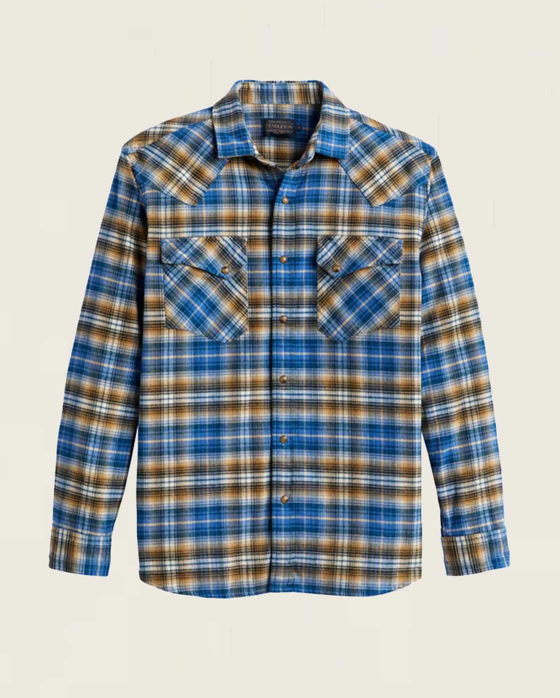 Wyatt Shirt<br>Blue/Tan/Bronze Plaid