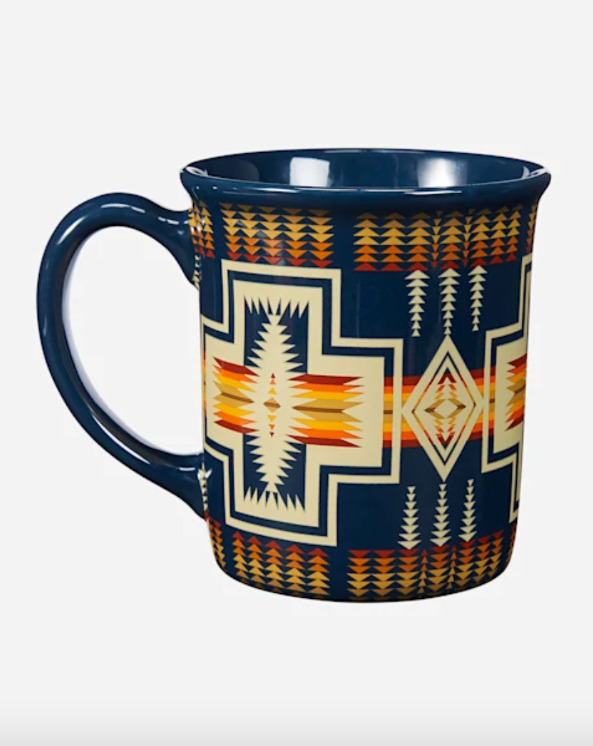 18 oz Ceramic Mug - 4pac<br>Harding Navy