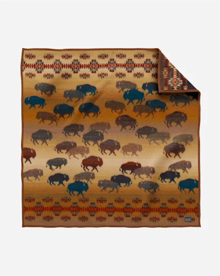 Pendleton Blanket Prairie Rush Hour Throw Rustic Brown