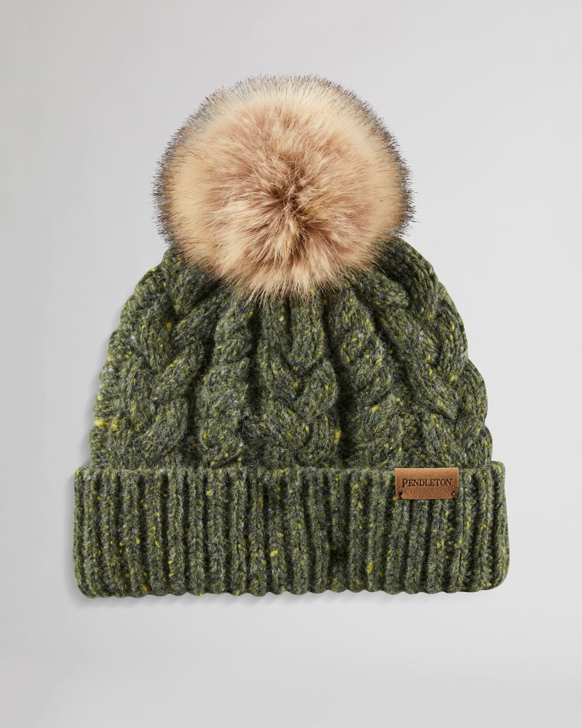 Cable Hat <br> Green