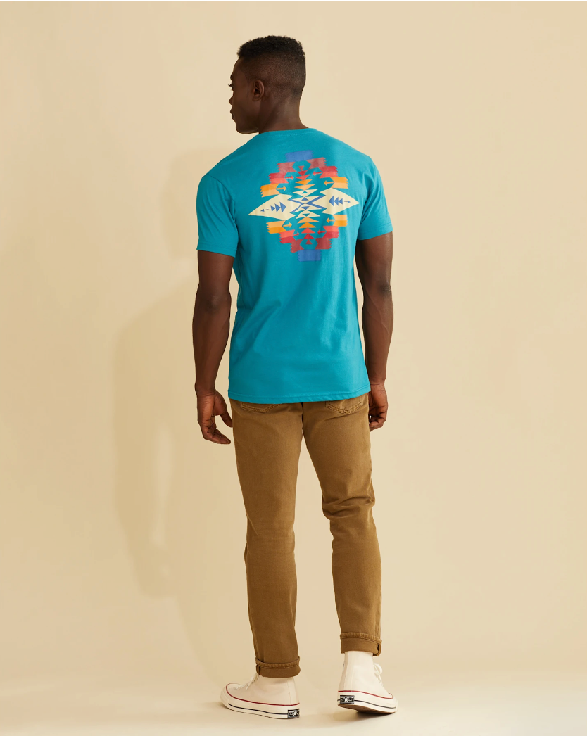 Large Tucson Graphic Tee <br> Teal/Multi