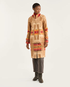 WOMEN'S HARDING ARCHIVE BLANKET COAT<br>TAN HARDING