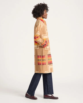 WOMEN'S HARDING ARCHIVE BLANKET COAT<br>TAN HARDING