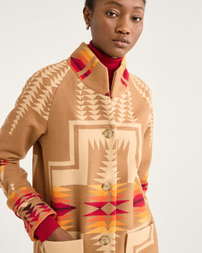 WOMEN'S HARDING ARCHIVE BLANKET COAT<br>TAN HARDING
