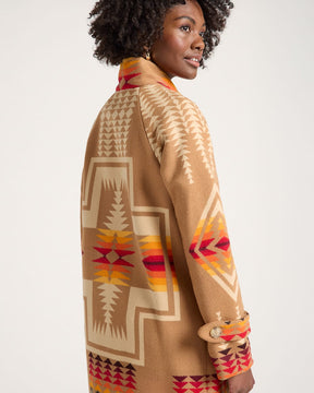 WOMEN'S HARDING ARCHIVE BLANKET COAT<br>TAN HARDING