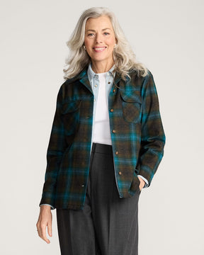Boyfriend Board Shirt<br>Teal/Charcoal Ombre