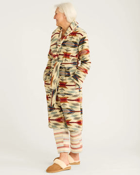 WOMEN'S WYETH TRAIL COTTON TERRY VELOUR ROBE<br>OATMEAL