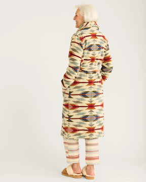 WOMEN'S WYETH TRAIL COTTON TERRY VELOUR ROBE<br>OATMEAL
