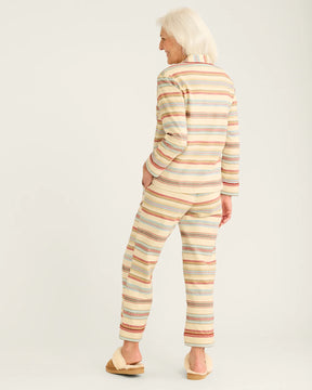 WOMEN'S BRIDGER STRIPE FLANNEL PAJAMA SET<br>IVORY