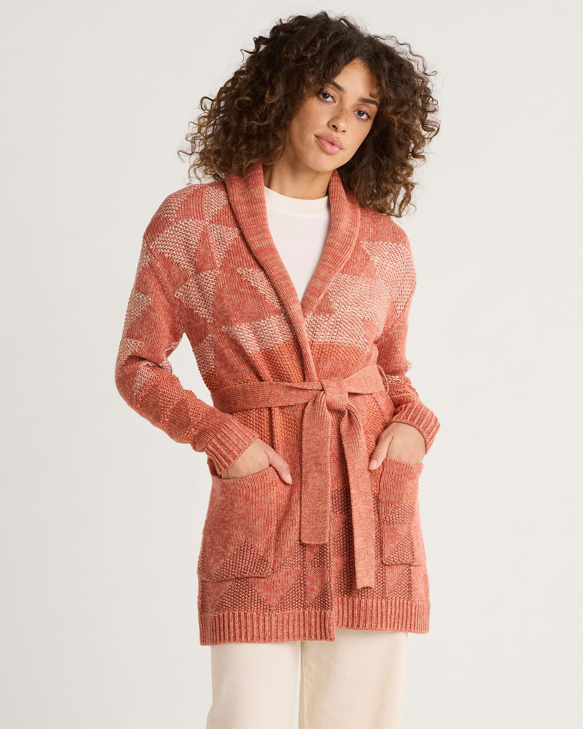 Monterey Belted Cardigan<br>Rust Sunset