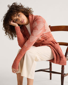Monterey Belted Cardigan<br>Rust Sunset