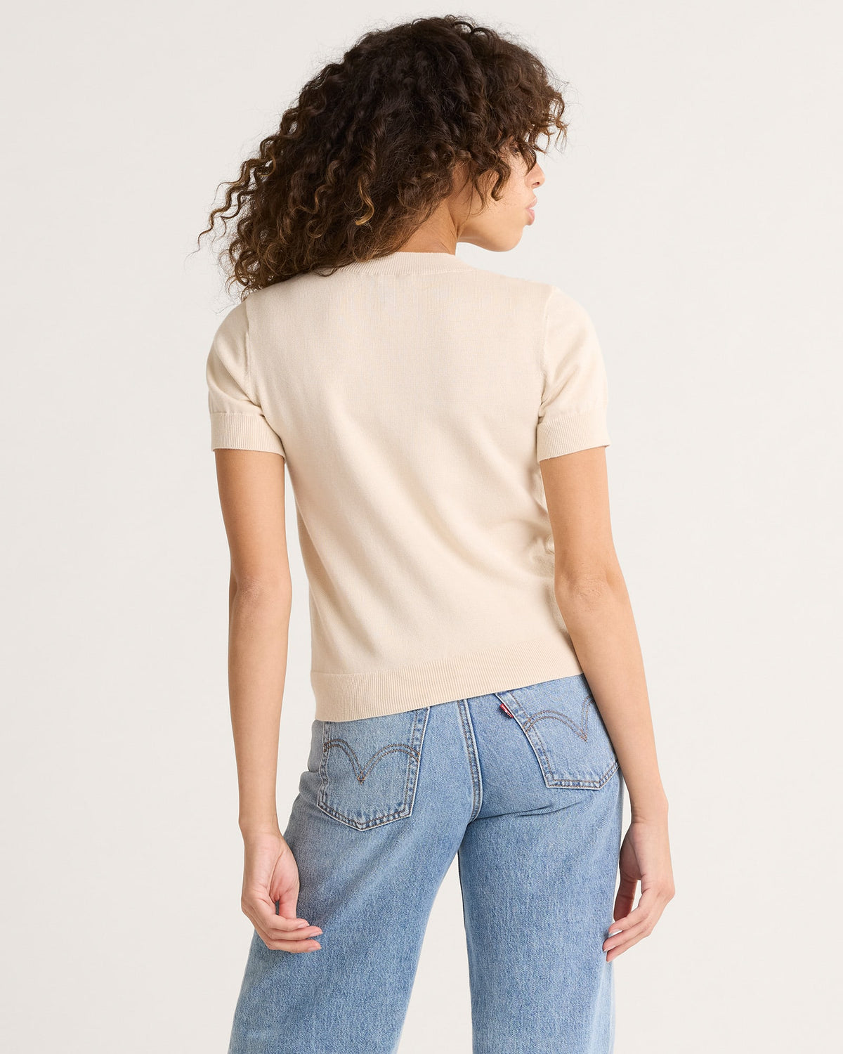WOMEN'S COASTAL COTTON SWEATER<br>TAN MULTI
