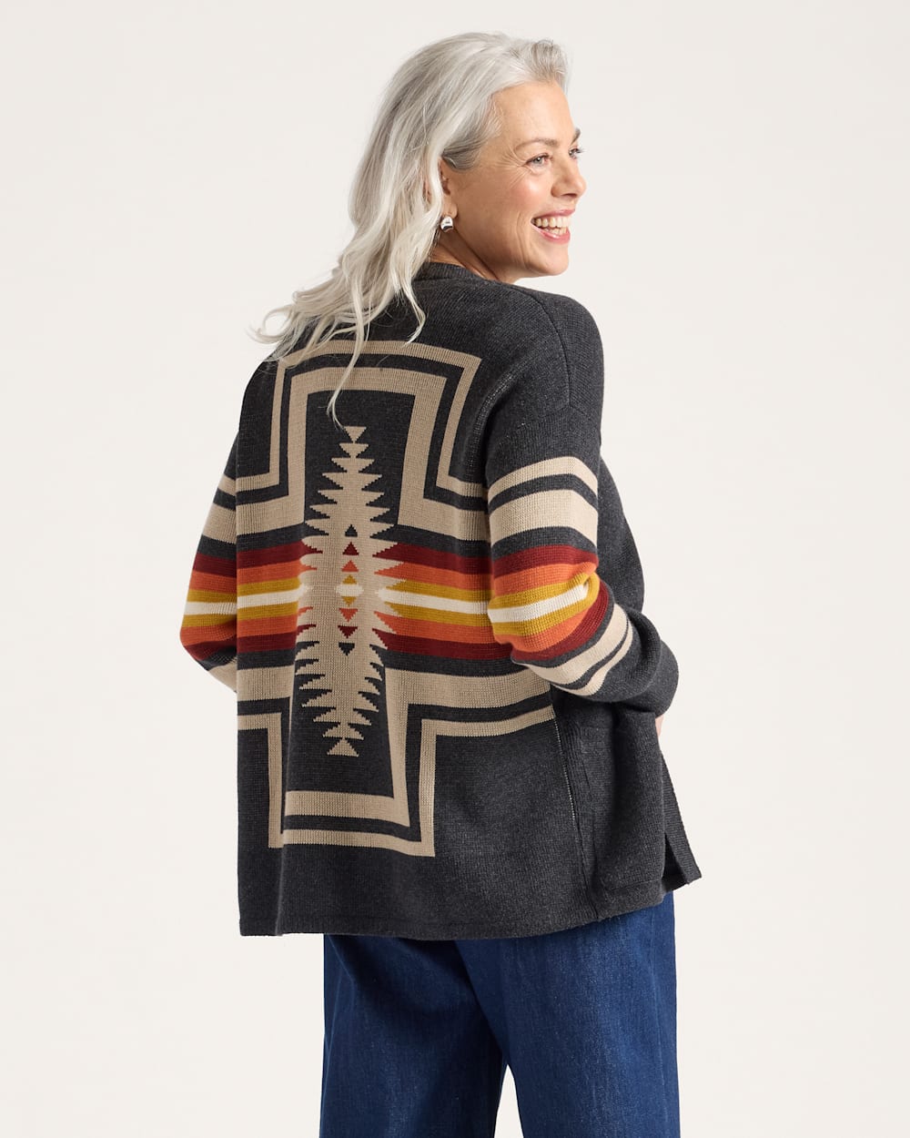WOMEN'S SIERRA SPRINGS COTTON CARDIGAN<br>CHARCOAL HEATHER