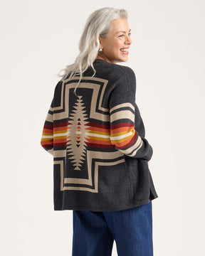 WOMEN'S SIERRA SPRINGS COTTON CARDIGAN<br>CHARCOAL HEATHER