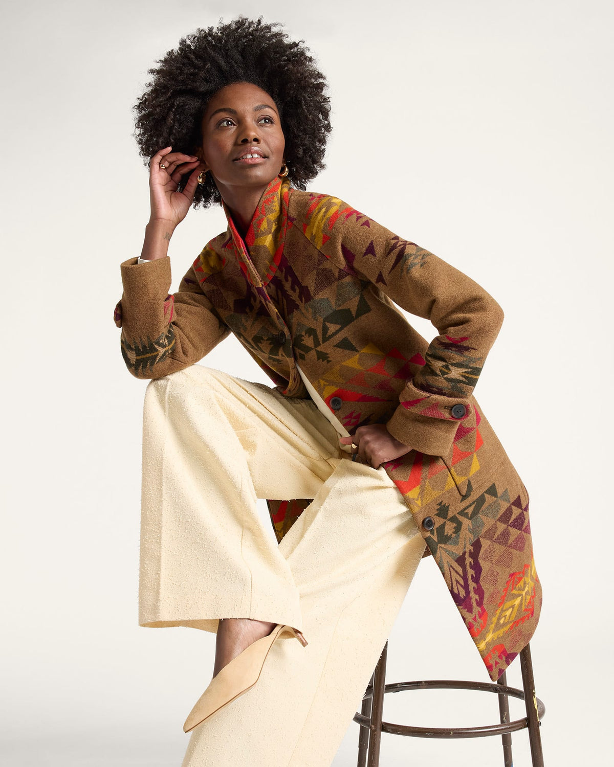 WOMEN'S AUTUMN BIRCH ARCHIVE BLANKET COAT