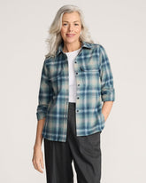 WOMEN'S BOARD SHIRT<br>BLUE/WHITE OMBRE