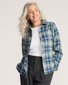 WOMEN'S BOARD SHIRT<br>BLUE/WHITE OMBRE