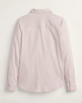 WOMEN'S COTTON FLANNEL RELAXED SHIRT<br>SOFT ROSE