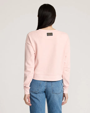 SAMPLE - WOMEN'S WESTERN GRAPHIC FRENCH TERRY PULLOVER<br>SOFT ROSE