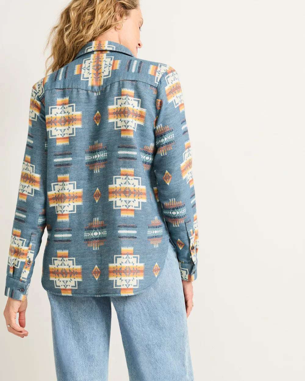 WOMEN'S DOUBLESOFT PERFECT ONE POCKET SHIRT<br>NAVY CHIEF JOSEPH