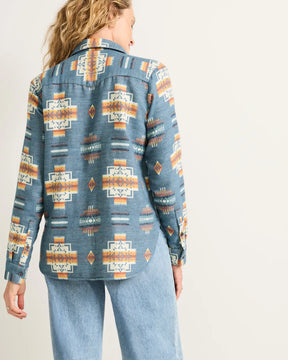 WOMEN'S DOUBLESOFT PERFECT ONE POCKET SHIRT<br>NAVY CHIEF JOSEPH