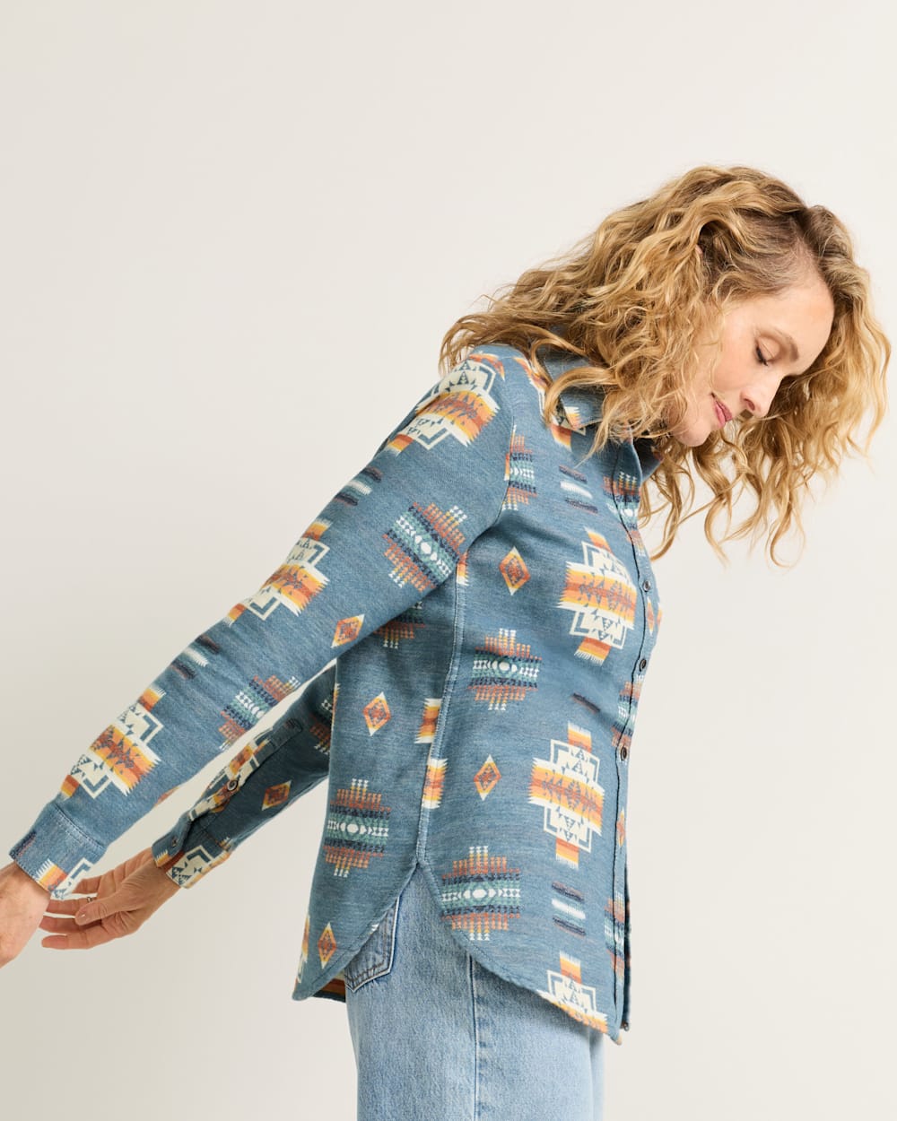 WOMEN'S DOUBLESOFT PERFECT ONE POCKET SHIRT<br>NAVY CHIEF JOSEPH