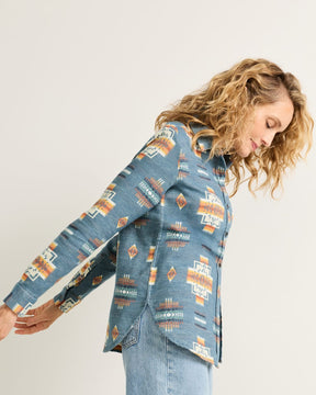 WOMEN'S DOUBLESOFT PERFECT ONE POCKET SHIRT<br>NAVY CHIEF JOSEPH