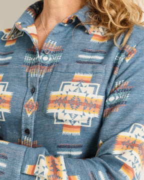 WOMEN'S DOUBLESOFT PERFECT ONE POCKET SHIRT<br>NAVY CHIEF JOSEPH
