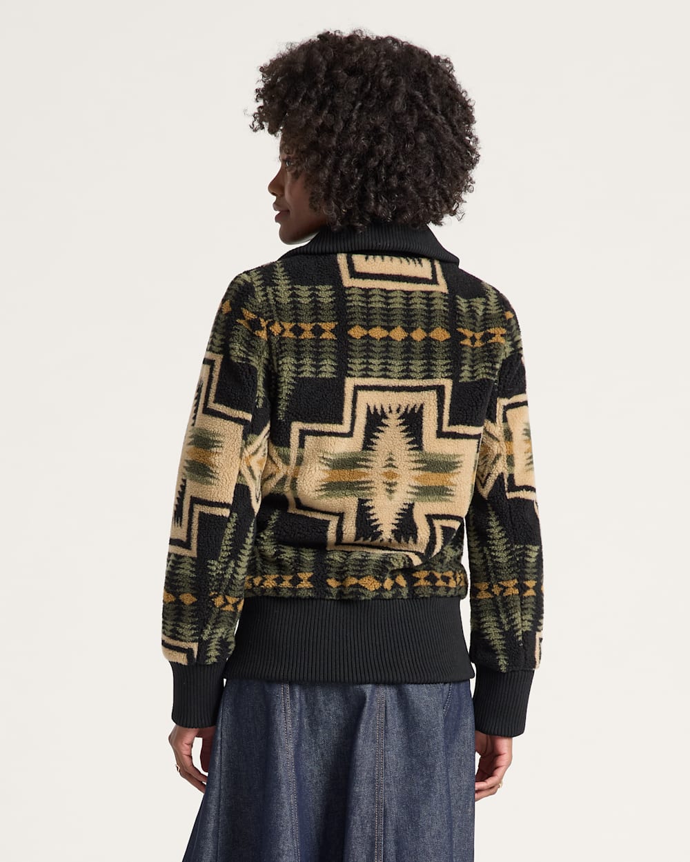 WOMEN'S HARDING FOXGLOVE FLEECE BOMBER JACKET<br>GREEN TEA