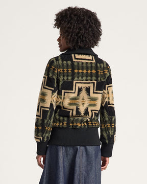 WOMEN'S HARDING FOXGLOVE FLEECE BOMBER JACKET<br>GREEN TEA