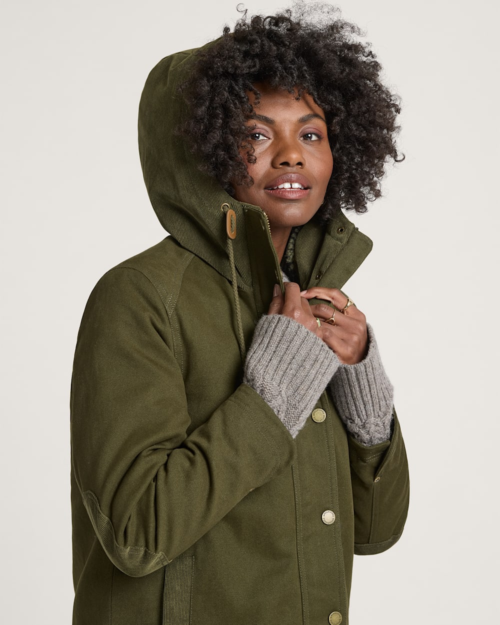 WOMEN'S CEDAR CREEK CANVAS PARKA<br>DARK OLIVE