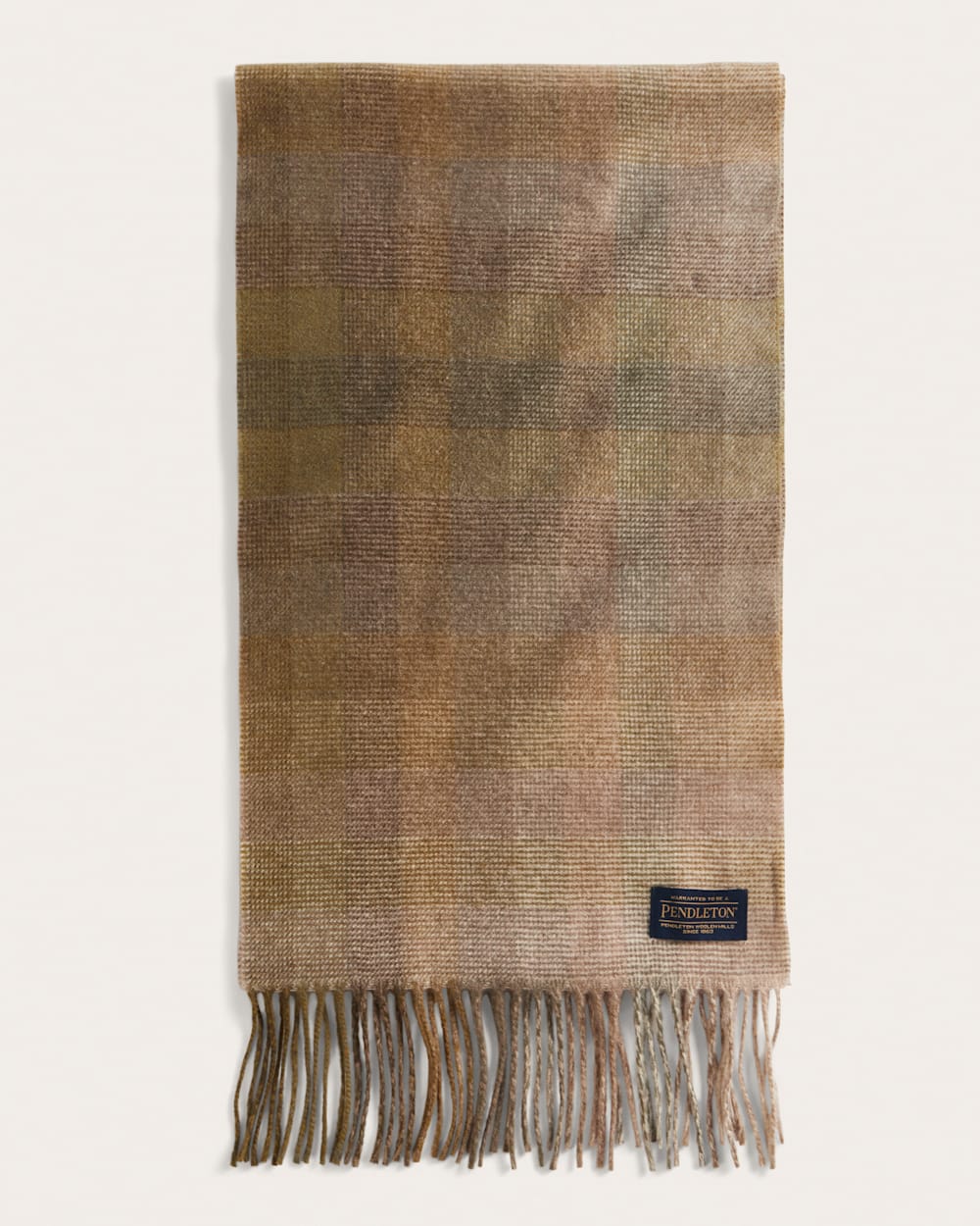 WHISPERWOOL MUFFLER<br>TAN MIX/OLIVE OMBRE