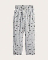 MEN'S SKI RESORT PRINT FLANNEL PAJAMA PANTS<br>GREY